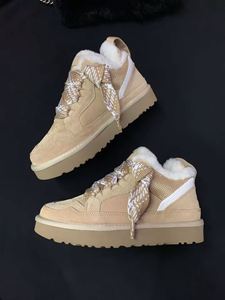 รองเท้าบูทลุยหิมะแบบผูกเชือกสำหรับผู้หญิงรองเท้าลำลองสำหรับเดินให้ความอบอุ่นในฤดูหนาว1คู่ - Product Image 6