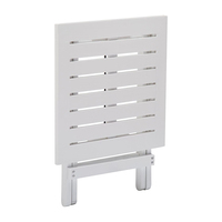 Mini table de camping blanche pliante en bois pour cour, petite table portable adaptée au jardin de porche