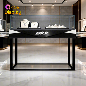 Vetrina Espositiva per <span class=keywords><strong>Gioielli</strong></span> <span class=keywords><strong>di</strong></span> Lusso Premium Moderna con Illuminazione LED, in Vetro Temperato Ecologico e Resistente, per <span class=keywords><strong>Gioielli</strong></span> in Diamanti e Oro - Product Image 3