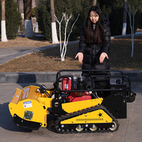 Tondeuse à gazon professionnelle à chenilles en caoutchouc épaissi, alimentée à l'essence, la meilleure tondeuse commerciale pour les talus, les parcs et les fairways de golf