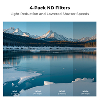 K&F Concept Lot de 4 filtres à densité neutre ND8 ND16 ND32 ND64 pour DJI Air 3S, ensemble de filtres ND multicouches