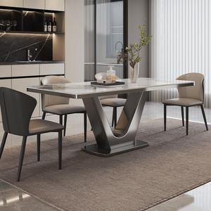 <span class=keywords><strong>Parsons</strong></span> hiện đại cao cấp thép không gỉ có thể gập lại 4 chỗ ngồi bàn ăn ghế đặt căn hộ nhỏ hình chữ nhật ánh sáng khách sạn sang trọng - Product Image 2