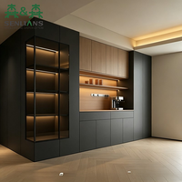 Buffet de rangement moderne en bois personnalisé SLS pour salon, vitrine minimaliste pour salle à manger et chambre