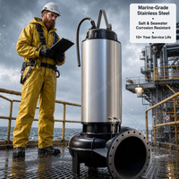 Dreiphasige Edelstahl-Tauchpumpe für Abwasser Hochdruck-Tauchpumpe für Baustellen-Abwasser