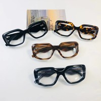 Performance à coût élevé Anti lumière bleue à la mode épais lunettes carré optique oeil hommes lunettes acétate feuille monture de lunettes