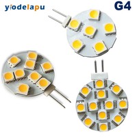 Ampoule LED G4 1W DC/AC12V JC Bi Pin SMD pour luminaires de plafond résidentiels CRI 80 3000K-6000K Certifiée CE RoHS Dimmable 20000