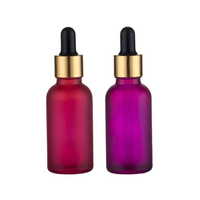 Leere 30ml Glasbehälter ätherisches Öl Luxus matt schwarz bunt Glas Augentropfen Flaschen Fabrik verkauf