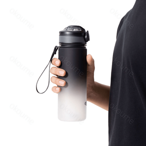 Vaso Deportivo Portátil para DJI con Logotipo y Cuerda, 650 ml, Color Negro Degradado, 100% Fibra de Polipropileno y Tritán, Nuevo - Product Image 4
