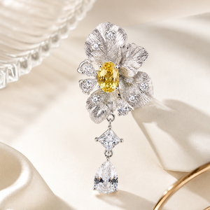 Pendentif de fiançailles UM Jewelry en argent 925 avec saphir cultivé et zircon, idéal pour le quotidien, un cadeau d'anniversaire de mariage - Product Image 3