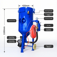 Machine de sablage industrielle mobile et portable pour l'élimination de la rouille sur métal