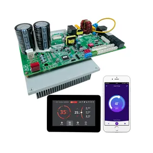 Fuente de aire Inversor de CC multifuncional Controlador de bomba de calor Placa de control PCBA con panel táctil TFT a color
