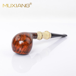 Muxiang Handmade Bamboo Tobacco Pipe Freehand Solid Wood Smoking Pipe - Product Image 4