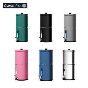 NSF chứng nhận trọng lực thép không gỉ ăn lọc nước với Bộ lọc nước loại bỏ pfas, Florua, microplastic, clo, vi khuẩn - Product Image 1