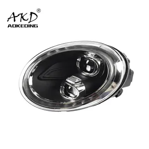 AKD-רכב ראש מנורת עבור חיפושית LED פנס 2013-2021 פורשה-עיצוב ראש מנורת ערפל אורות יום ריצה אור LED אביזרי רכב