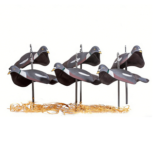 Set de Señuelos de Paloma de Media Concha con Estaca Metálica para Suelo, Superficie Flocada, Adorno de Simulación de Aves para Exteriores, Accesorio de Paisajismo - Product Image 4