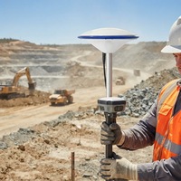 Antena de Alta Ganancia de Banda Completa GNSS RTK para Topografía y Geodesia, GPS L1/L2/L5, GLONASS G1/G2/G3, BeiDou B1/B2/B3, Galileo