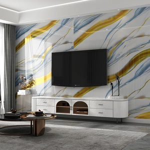 Great Quality Modern Waterproof Marble Tile Sticker PVC+<strong>Vinyl</strong> Peel Stick <strong>Wall</strong> Panel Self-Adhesive Household Backsplash - Product Image 2