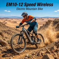 Nouveauté Vélo de montagne tout-terrain pour adultes 48v 500w Em10 Mid Drive 12 vitesses Fourche à air Rockshox 35s 120-140km Étanche