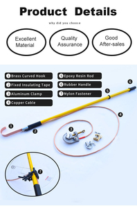 Alat Runze 5FT tongkat pelepas statis Fiberglass dengan pelindung - Product Image 3