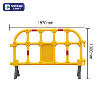 Clôture en mailles plastiques HDPE Baoye, clôture en chaîne, barrière de contrôle des foules, 1000x1570mm, réfléchissant prismatique haute intensité pour les voies de circulation