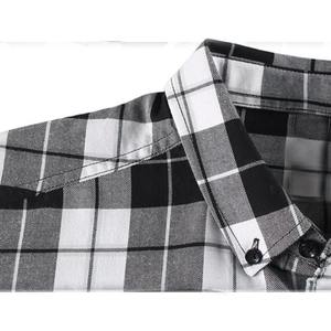 Camisa personalizable de franela de manga larga con forro polar para hombre, botón, patrón de rayas, ajuste Regular, antiarrugas, transpirable para - Product Image 4