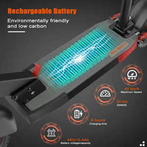 Patinete Eléctrico Todoterreno KUGOO de Máxima Velocidad <span class=keywords><strong>con</strong></span> Motor sin Escobillas de 600W 42KM/H, E-Scooter Plegable de 10 Pulgadas <span class=keywords><strong>con</strong></span> <span class=keywords><strong>Asiento</strong></span> Desmontable - Product Image 3