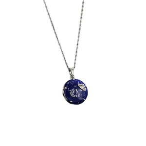Collier céleste en émail bleu plaqué or, en acier inoxydable, résistant à l'eau et inaltérable, best-seller TikTok de Fanhua Jewelry - Product Image 5