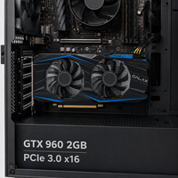 Nouvelle carte graphique GTX960 2 Go GDDR5 128 bits avec refroidissement par ventilateur pour jeux DP DVI pour ordinateur de bureau