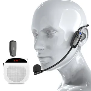 Mikrofon Kepala Headset Nirkabel Uhf Profesional, Mikrofon untuk Penguat Suara Nirkabel