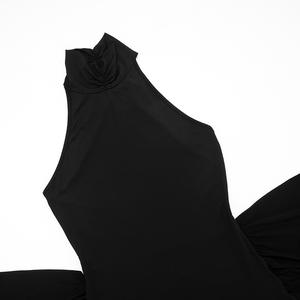 Vivblook C25DS440 New Evening <b>Dresses</b> Solid Color High Neck Halter Sleeveless Ribbon Mini Bodycon <b>Dresses</b> <b>for</b> <b>Women</b> - Product Image 5