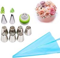 Pignons de glaçage en acier inoxydable 304, 7cs, ensemble de buses de décoration pour gâteaux, doux