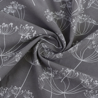 Tissu de flanelle en coton imprimé Organic Flora Fil à bulles peigné pour costume et pyjama femme fille