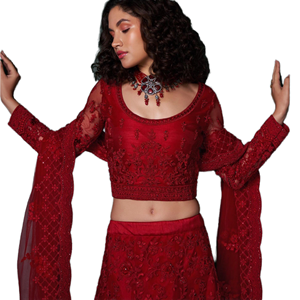 Lehenga Choli pour femmes indiennes et pakistanaises de haute qualité pour les événements traditionnels et les fêtes nuptiales prix de gros - Product Image 4