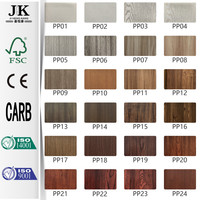 Puerta Corredera Plegable de Madera Tradicional JHK-P63 2024, Tamaño Personalizado, Puerta Individual de PVC con Acabado para Uso Escolar