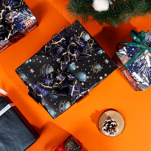 Wholesale 80g 43*300cm Christmas <b>Black</b> Packaging <b>Paper</b> Gift <b>Wrapping</b> <b>Paper</b> <b>Wrapping</b> <b>Paper</b> - Product Image 3