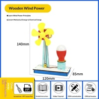 DIY Multifunktions-Windturbinen-Generator STEM-Kit Erneuerbare Energie Wissenschaftsexperiment Lernspielzeug Holz Umweltfreundlich Farbig