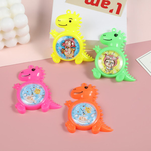Dinosaur Shape <b>Clock</b> Plastic Kids <b>Wall</b> <b>Clock</b> For Children Room <b>Decor</b> Colorful Cartoon Design - Product Image 1