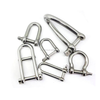 Personnaliser divers types de manilles en acier inoxydable européennes JIS américaines Ancre de levage de type shackle, shackle à boucle robuste, shackle DEE