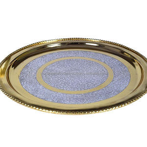 Luxury 100% Brass Dinnerware Set with Engraving Work Home Kitchenware Tabletop Food Serving Elegant Thali Design Set - Product Image 3