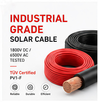 Câble solaire électrique photovoltaïque PV isolé XLPE, cuivre étamé LSZH, pour système d'alimentation solaire homologué DC 1500V