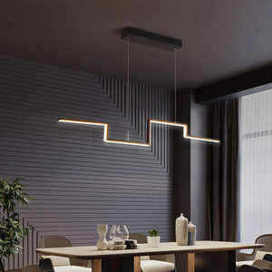 Estilo nórdico simple LED colgante iluminación lineal salón comedor cocina Bar LED tira larga araña - Product Image 2