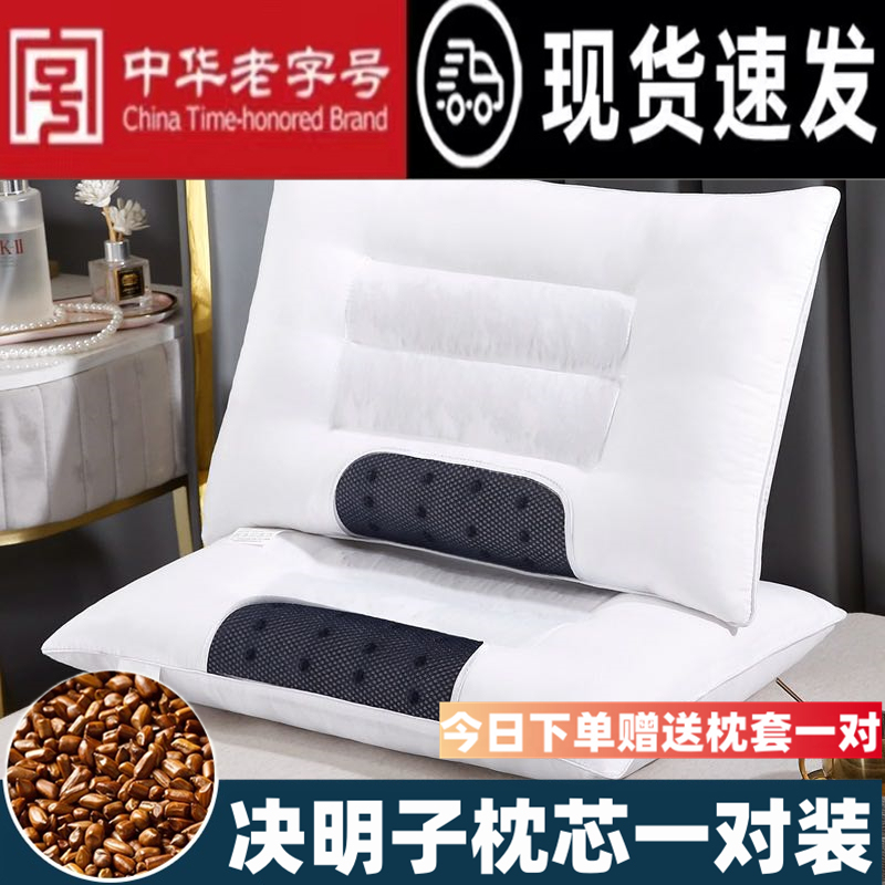 [Blanco] Almohada de Terapia Magnética con Semillas de Cassia (Paquete de Dos)