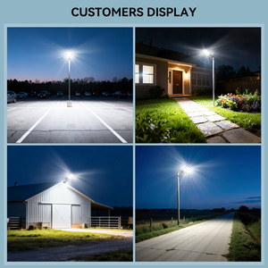 مصباح شارع LED يعمل بالطاقة الشمسية عالي السطوع IP65 للاستخدام الخارجي مع مستشعر حركة جاهز للشحن للحدائق والممرات - Product Image 5