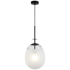 Lustre de restaurant en verre espagnol, style nordique minimaliste postmoderne, suspension en fer forgé à tête unique - Product Image 1