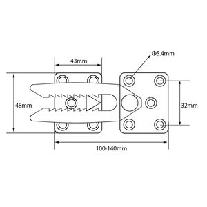 Hebilla <span class=keywords><strong>de</strong></span> Conexión para Sofá, Conector <span class=keywords><strong>de</strong></span> Respaldo, Base Dentada, Soporte Desmontable, Bisagra <span class=keywords><strong>de</strong></span> Boca <span class=keywords><strong>de</strong></span> Cocodrilo con Bloqueo - Product Image 5