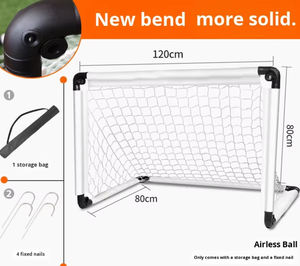<span class=keywords><strong>But</strong></span> de football pliable, cadre portable, filet, entraînement intérieur/extérieur, équipement pour enfants, 90x60x60CM, toutes saisons - Product Image 2