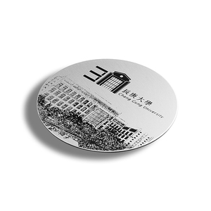 ที่รองแก้วสแตนเลสทรงกลมพกพา สกรีนโลโก้ได้ สำหรับเครื่องดื่ม - Product Image 2