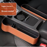 Boîte de rangement intérieure et pour l'espace entre les sièges en cuir de luxe - Accessoires de voiture de la marque Carclean