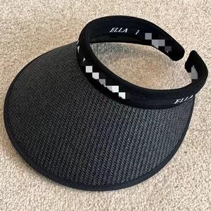 Gorra Visor Negra de Ala Ancha, Protección Solar, Transpirable, para Deportes al Aire Libre de Verano, Unisex para Adultos - Product Image 1