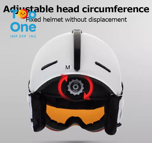 TopOne al aire libre niños adultos nieve monopatín visera capucha hielo Snowboard casco de esquí con gafas - Product Image 3